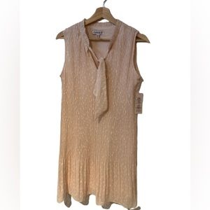 Nanette Lepore NWT Blush Pink Sparkle Chiffon Midi-Length Cocktail Dress